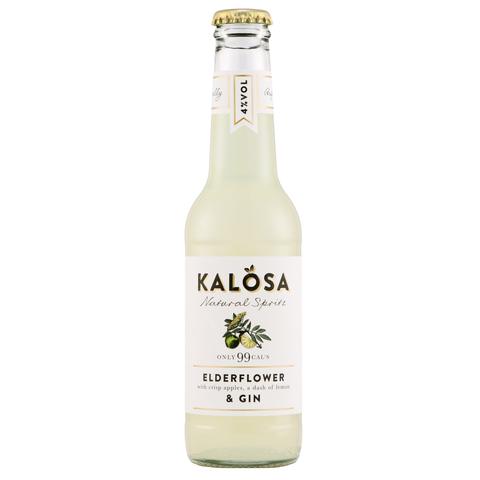 Kalosa Natural Spritz Elderflower & Gin - 27.5cl - 4% ABV - Tonic - Gin Kiosk