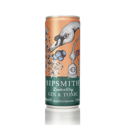 Sipsmith London Dry Gin & Tonic Can - 25cl - 7.3% ABV