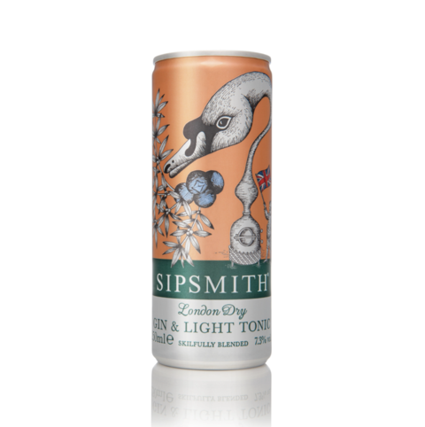 Sipsmith London Dry Gin & Light Tonic Can - 25cl - 7.3% ABV
