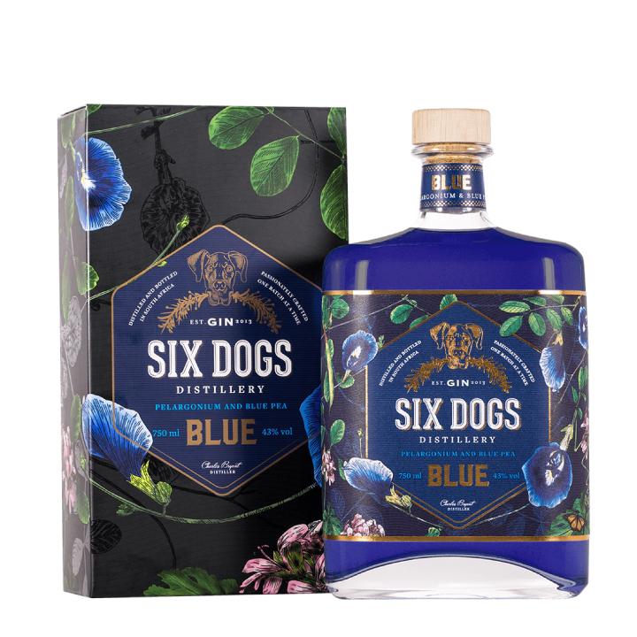 Six Dogs Blue Karoo Gin - 75cl - 43% ABV